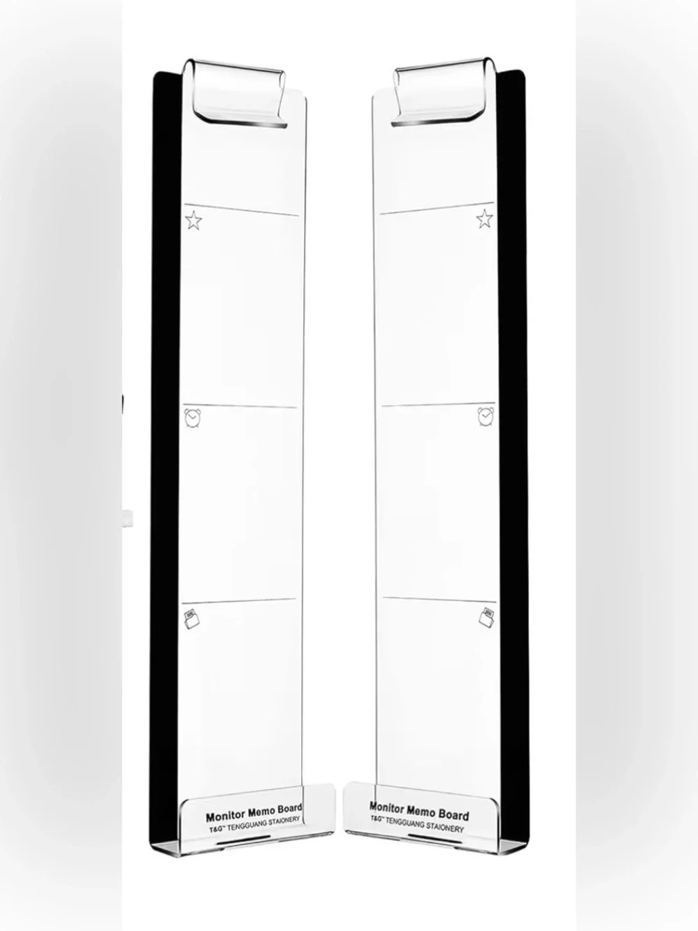 Clear Acrylic Monitor Memo Boards for Computer Office Organization 4PC